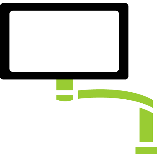 Desktop Monitor Icon Black