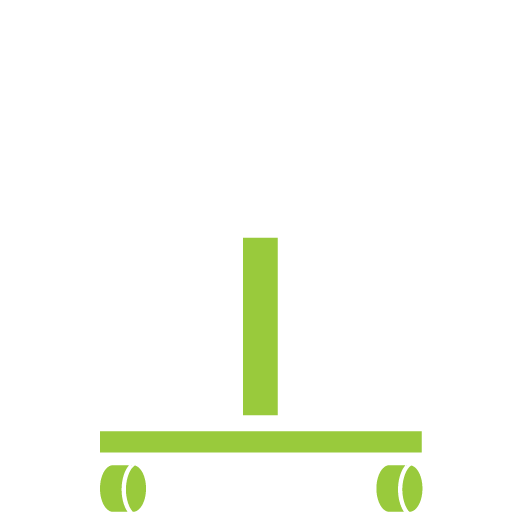 TV Cart Icon White